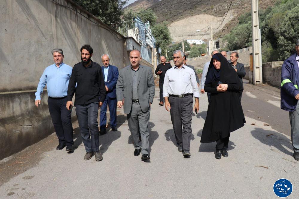 بازدید میدانی فرماندار شهرستان رودبار از مسیر سیل زده شهرداری رودبار به روستای کوشک