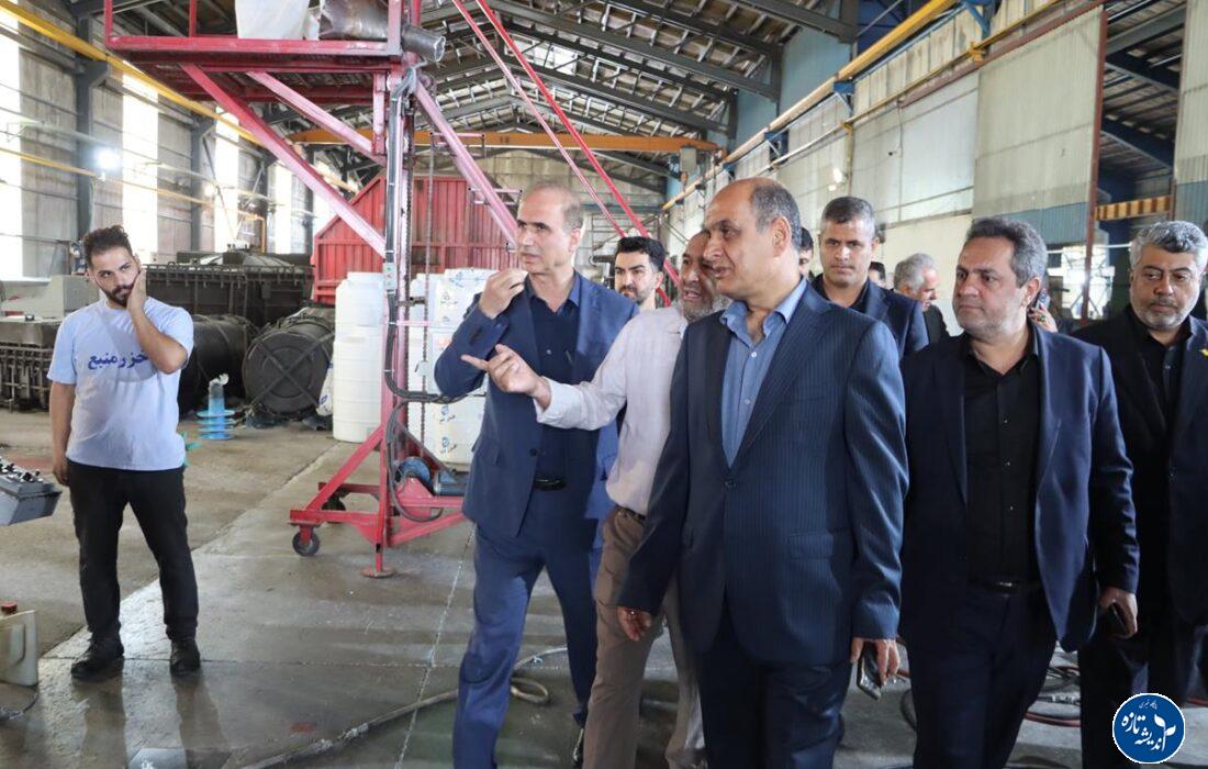 بازدید استاندار گیلان از سه واحد تولیدی در منطقه آزاد انزلی