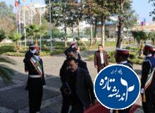 ورود هیئتهای داخلی و خارجی به مراسم اختتامیه نخستین اجلاس استانداران استانهای کشورهای حوزه دریای خزر