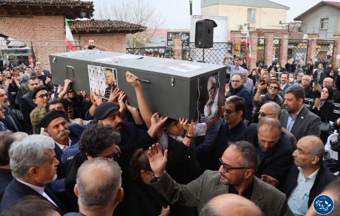 تشییع هنرمند نام‌آشنای گیلانی با حضور استاندار + تصاویر