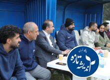 حضور مدیرعامل سازمان منطقه آزاد انزلی در تمرین تیم ملوان بندرانزلی