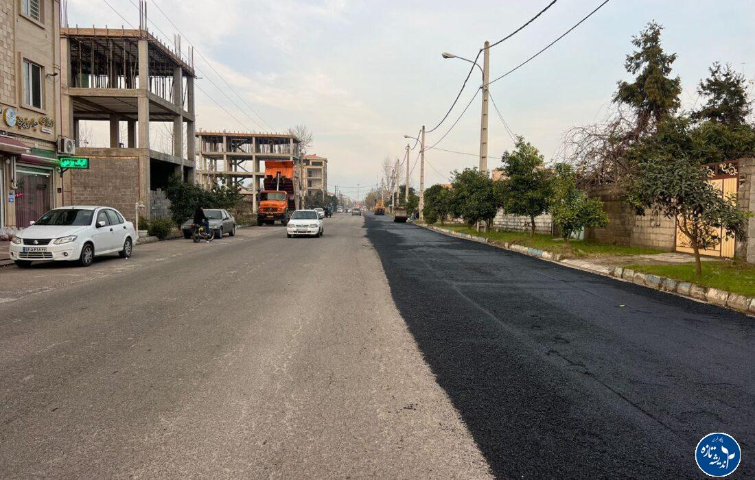 آغاز عملیات تعریض و آسفالت خیابان شریعتی