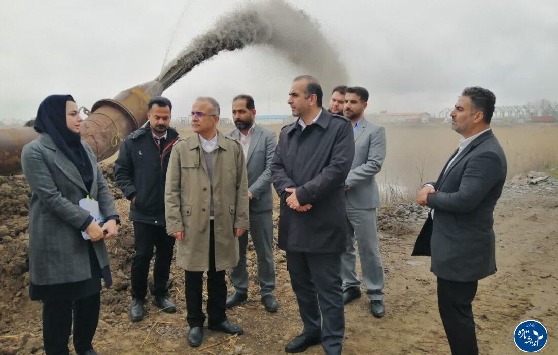 آغاز لایروبی حوضچه آرامش بندر كاسپین؛ گام راهبردی برای پایداری تجارت دریای خزر