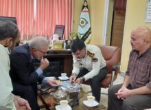 جلسه رئیس هیات فوتبال گیلان با فرمانده انتظامی شهرستان رشت