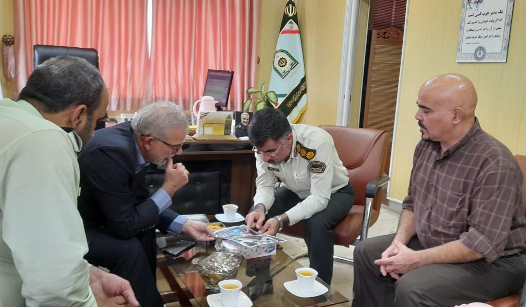 جلسه رئیس هیات فوتبال گیلان با فرمانده انتظامی شهرستان رشت