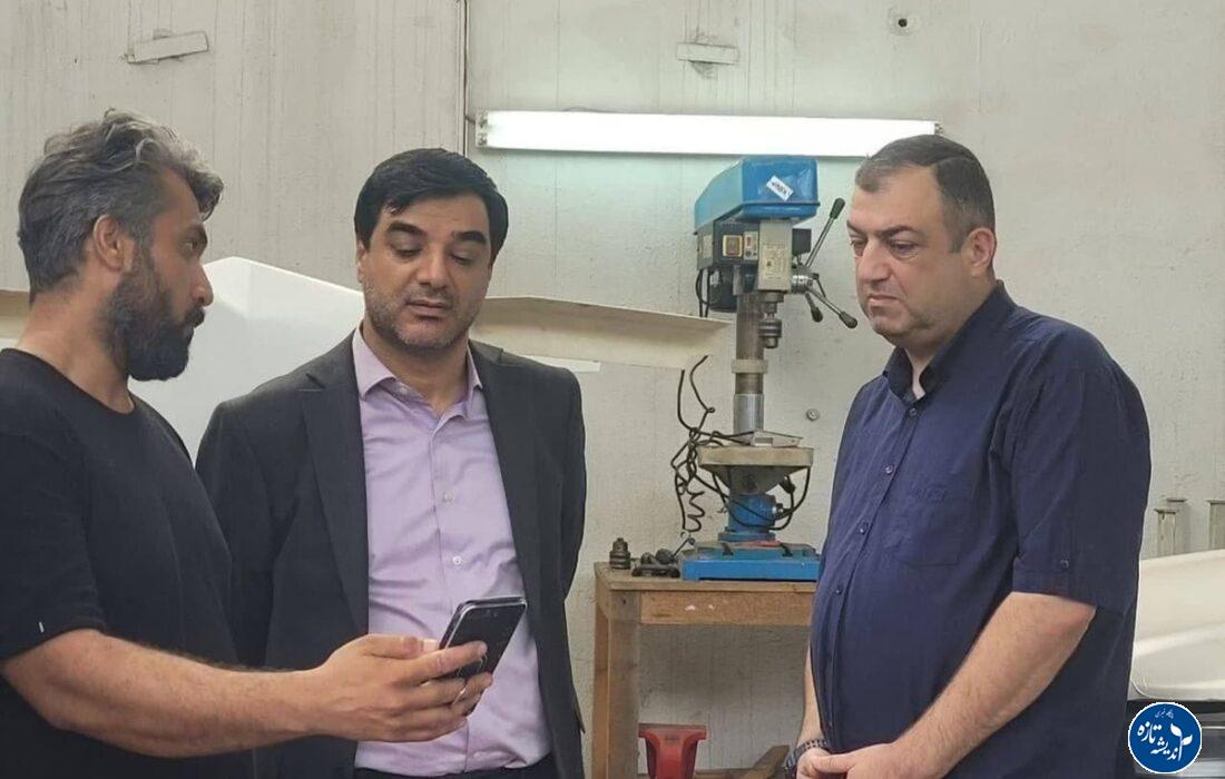 بازدید سرپرست گمرک بندر منطقه آزاد انزلی از واحدهای تولیدی شهرک صنعتی این بندر