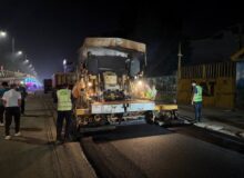 عملیات آسفالت خیابان باهنر رشت آغاز شد