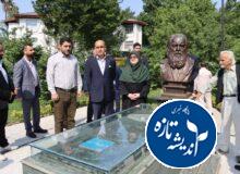 ادای احترام سخنگوی دولت و استاندار گیلان به مزار شاعر نامدار گیلانی