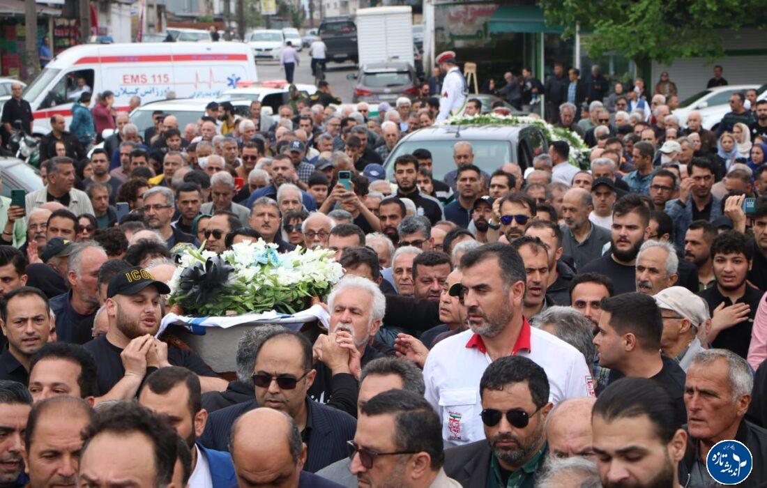 مراسم تشییع پیکر زنده یاد بهمن صالح نیا پیشکسوت فوتبال گیلان