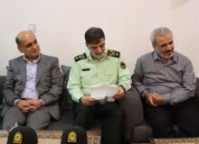 دیدار فرمانده کل انتظامی کشور و استاندار گیلان با خانواده شهید عشوری