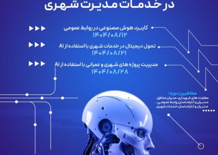 دوره آموزشی «کاربرد هوش مصنوعی در خدمات مدیریت شهری»