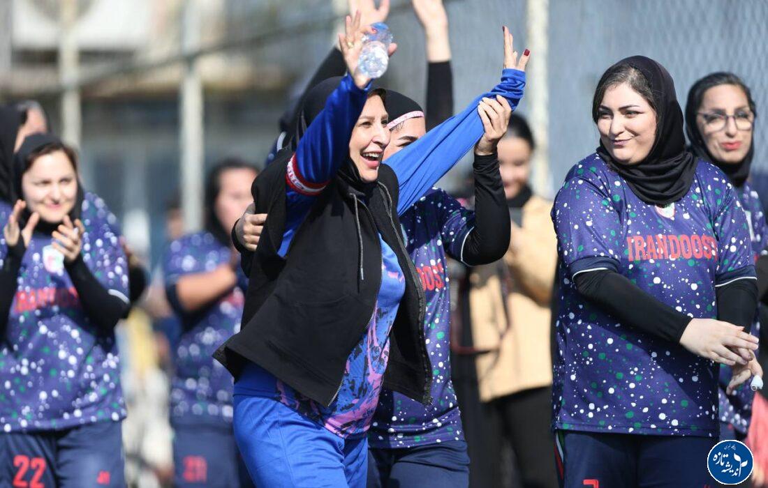 پیروزی تیم فوتبال بانوان پیشکسوتان ایراندوست در برابر تیم هنرمندان ایران
